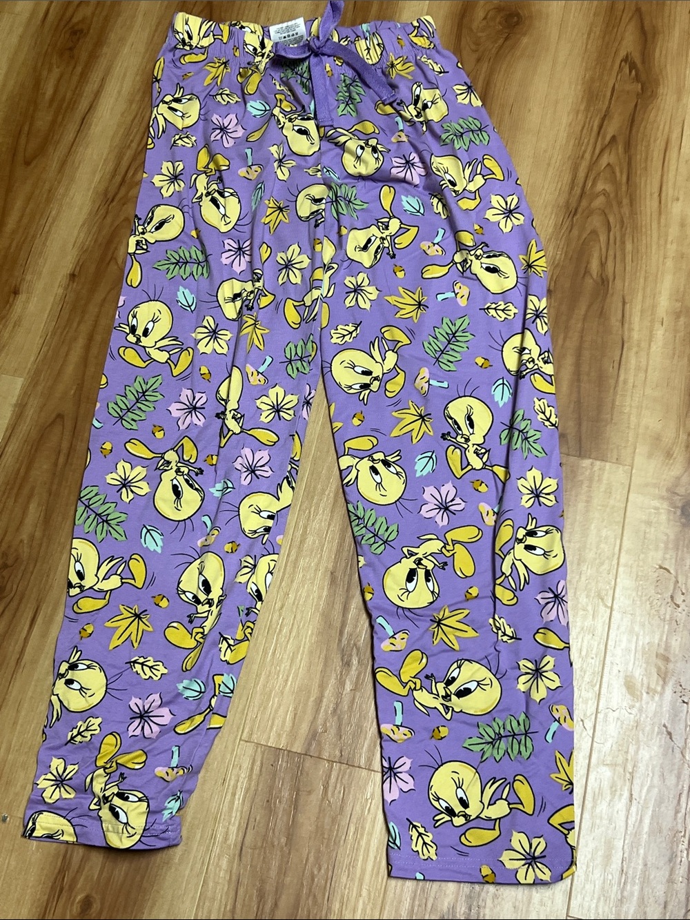 S women’s Purple Tweety Print Pajama Pants - Cozy Sleepwear